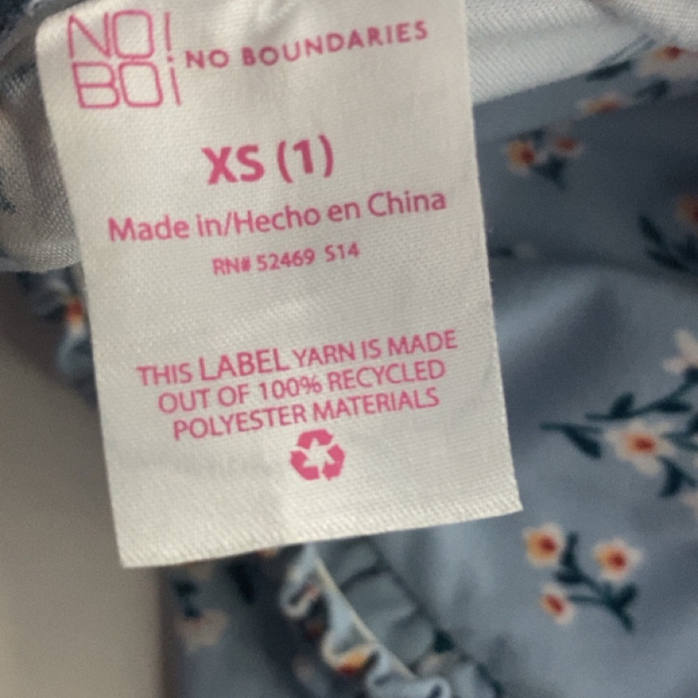 No Boundaries Blue Floral Dress - Picture 4 of 4
